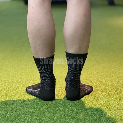 Vital Air Open-Toe Compression Socks Black