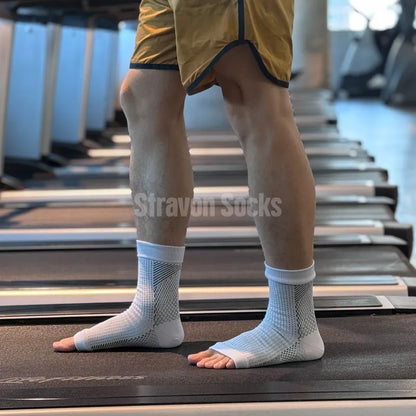 Vital Air Open-Toe Compression Socks Black