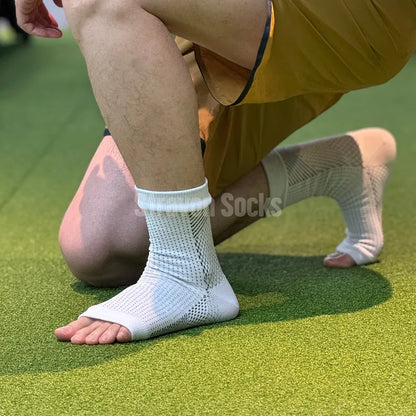 Vital Air Open-Toe Compression Socks Black